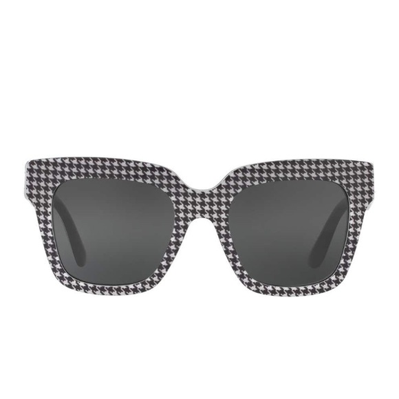 Dolce and Gabbana 54mm Houndstooth Sunglasses NEW - Picture 2 of 7